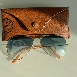 Ray-Ban Blue Tinted Aviator Sunglasses